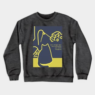 cat contemplating Crewneck Sweatshirt